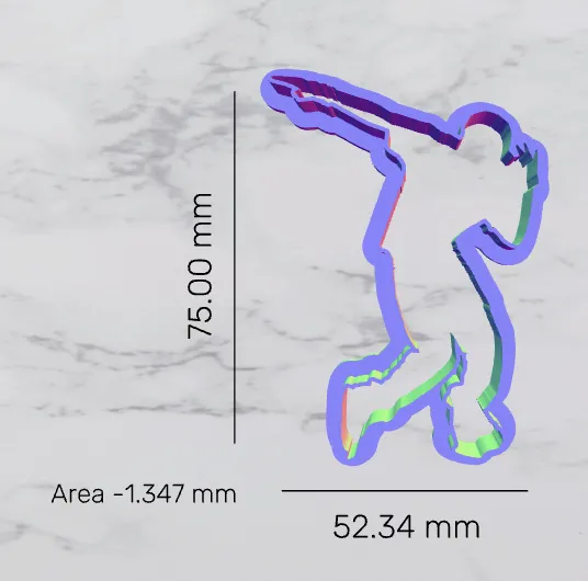 Cutter bánh quy hình người nam đang nhảy múa