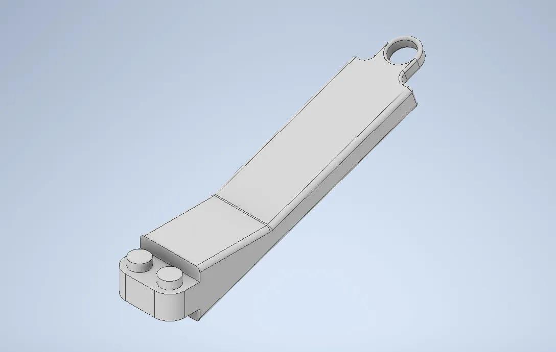 Phân tách viên gạch LEGO với lỗ móc chìa khóa