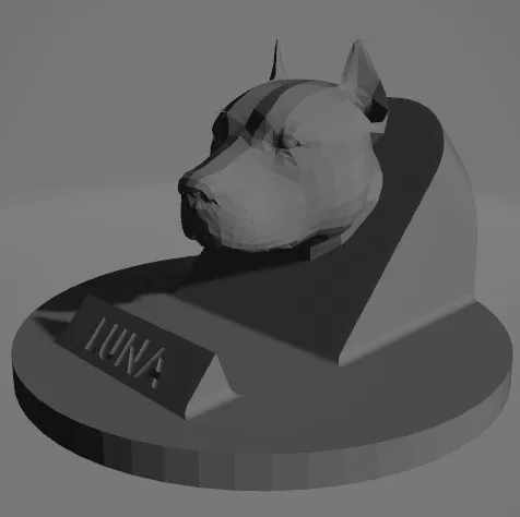 Giá đỡ mặt chó Pitbull kèm móc khóa nhớ thú cưng