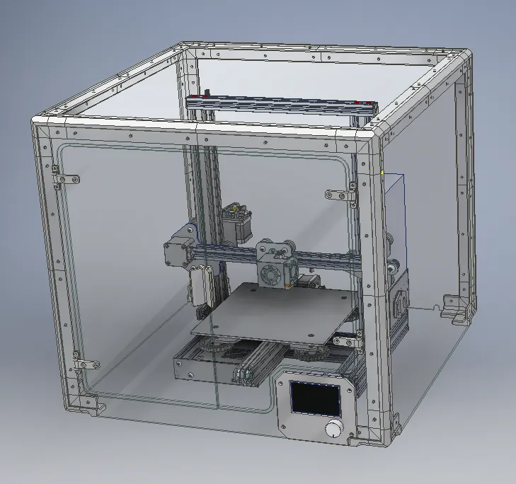 Tủ bảo vệ máy in 3D Ender 3 bằng nhựa acrylic