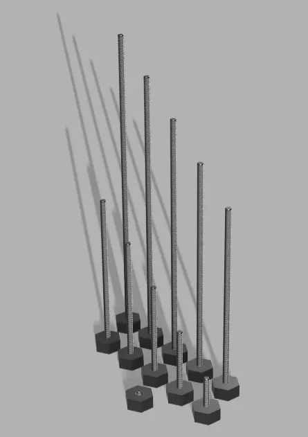 Bộ ốc vít M2 dài từ 100mm đến 10mm