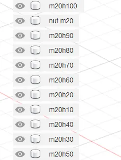 Bộ ốc vít M2 dài từ 100mm đến 10mm