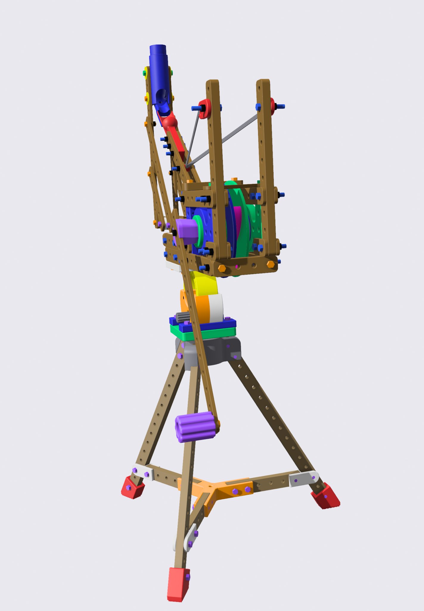 Công cụ bắn đá lặp lại từ khối xây dựng mô-đun