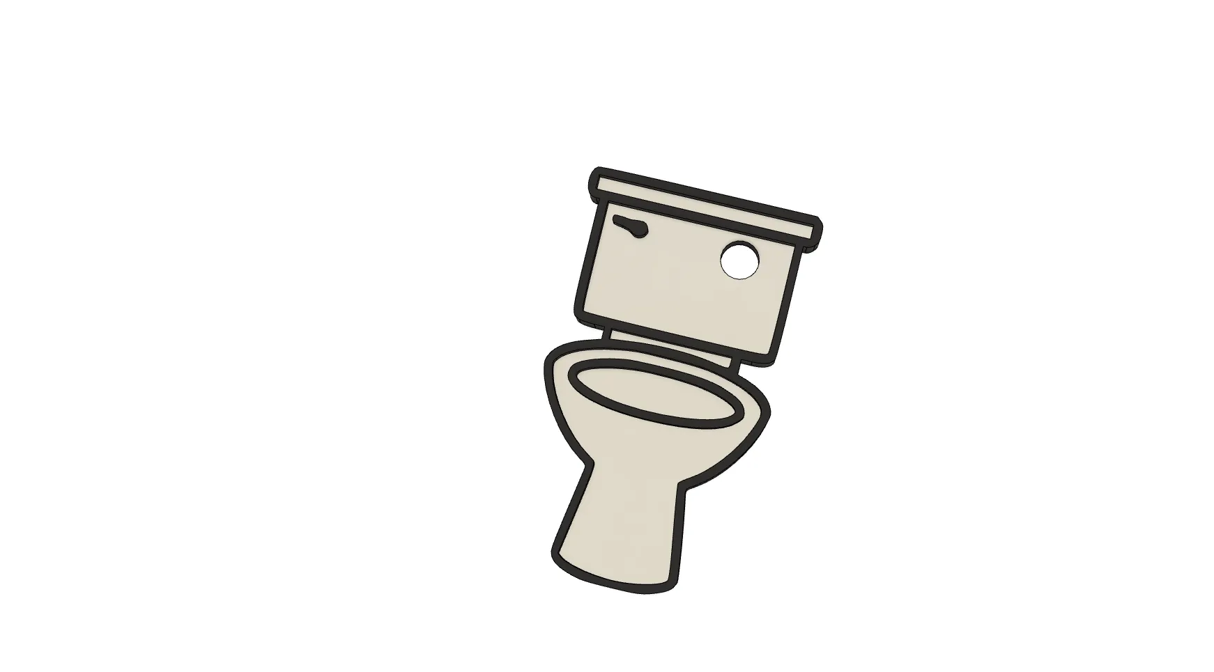 Móc khóa WC đa sắc màu với lỗ 3mm