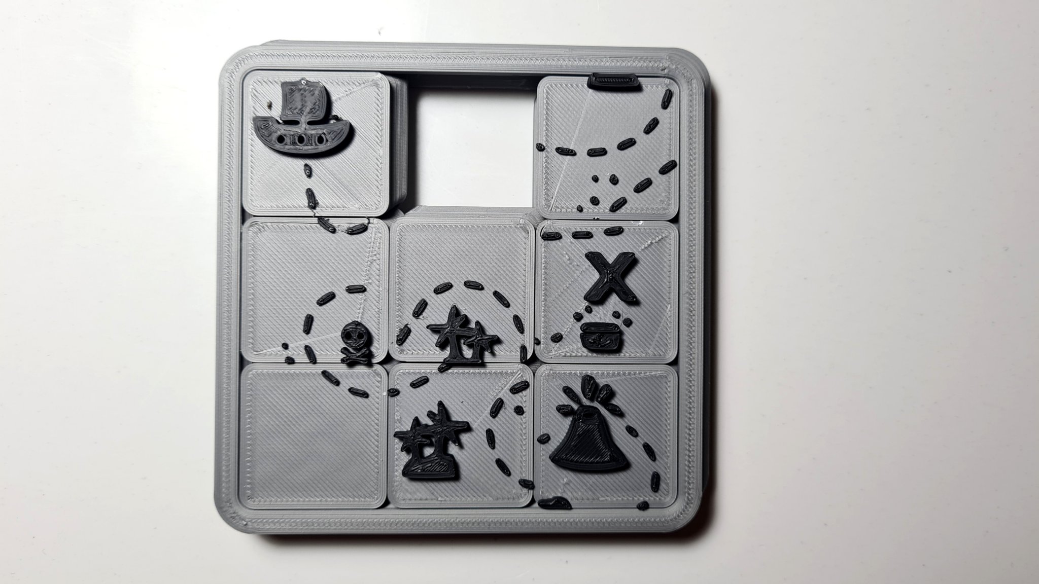 Câu đố trượt bản đồ in sẵn từ thời thơ ấu