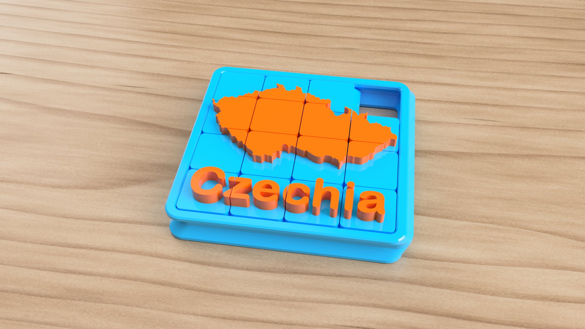 Câu đố trượt bản đồ in sẵn từ thời thơ ấu