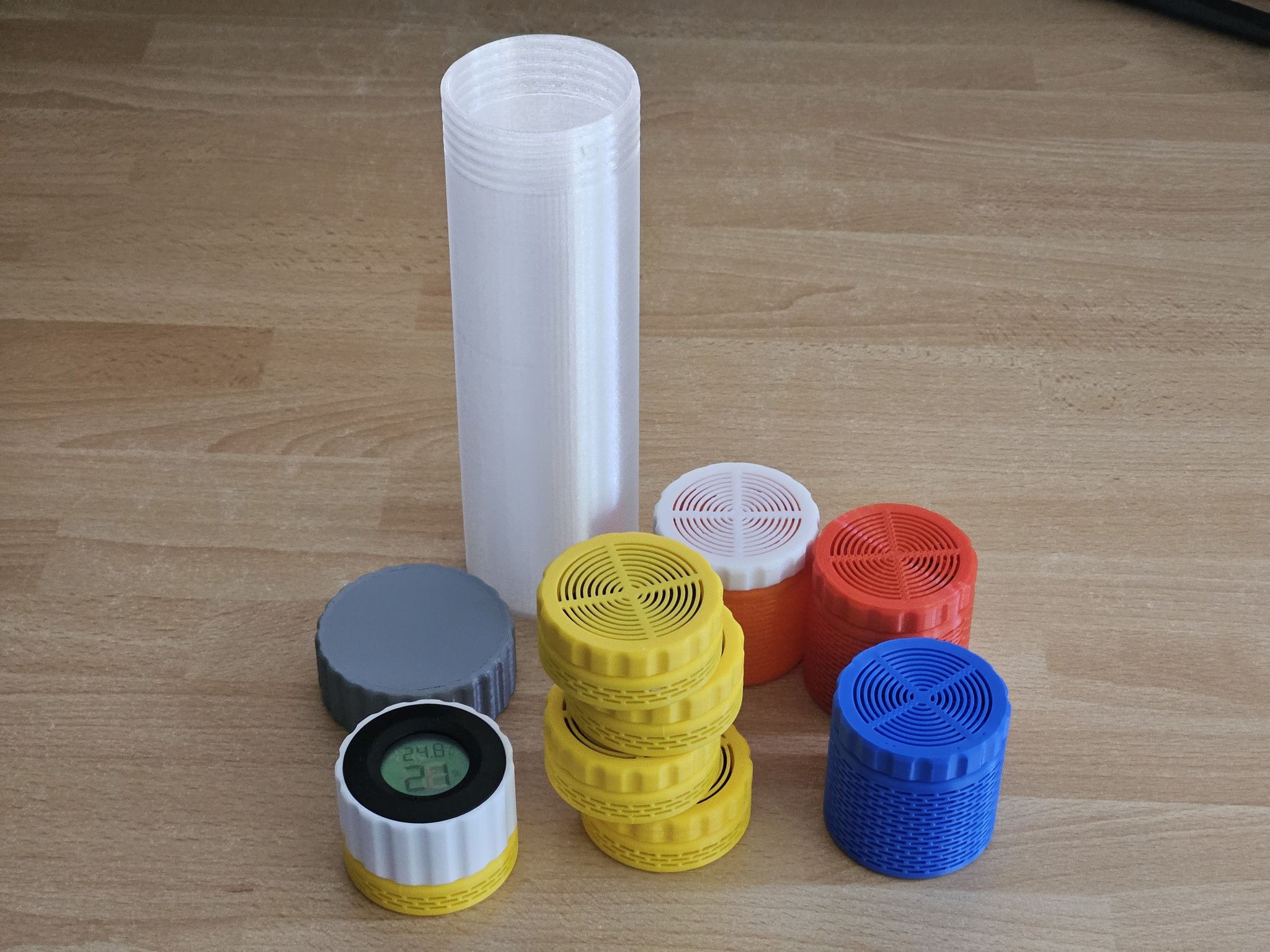 Đồ chứa gel silica kín khí với nắp vặn và gioăng TPU