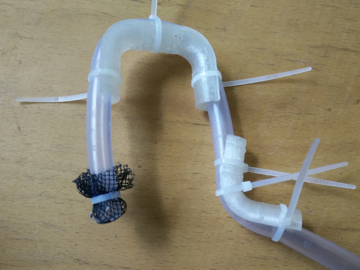 Mô hình tạo hình ống PVC với góc 90° và U-bend