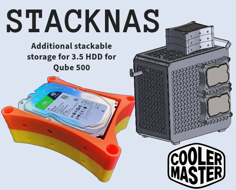Giá đỡ HDD chồng lên cho Cooler Master Qube 500
