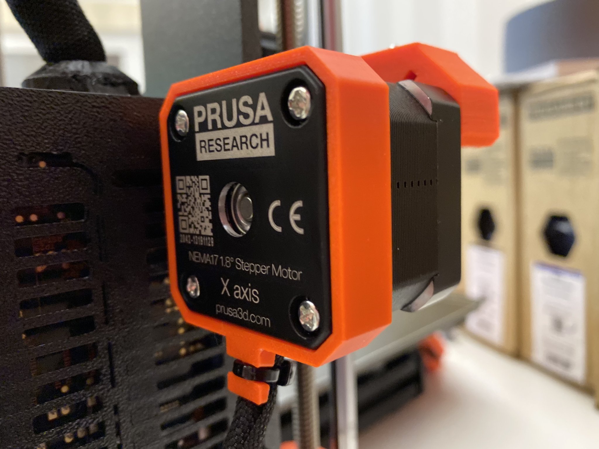 Bảo vệ cáp động cơ X cho máy in 3D Prusa MK3/MK4