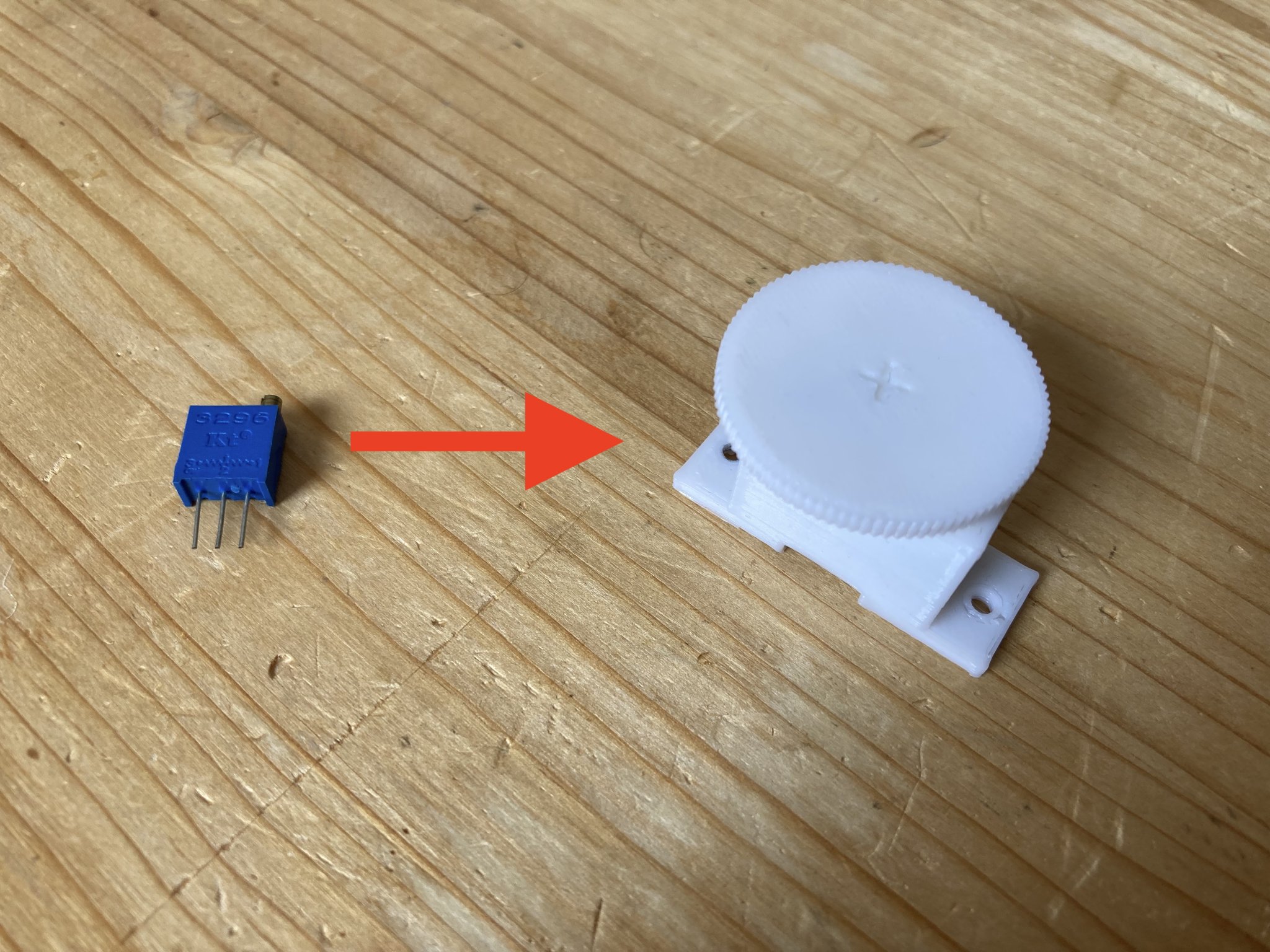 Bộ chuyển đổi trimmer sang potentiometer với núm xoay