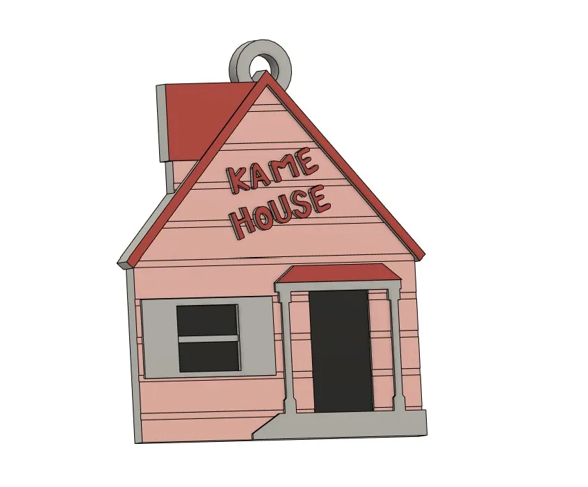 Móc khóa Kame House từ Dragon Ball in màu sắc