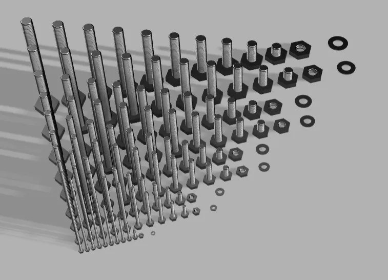 Bộ vít, đai ốc và vòng đệm đa năng