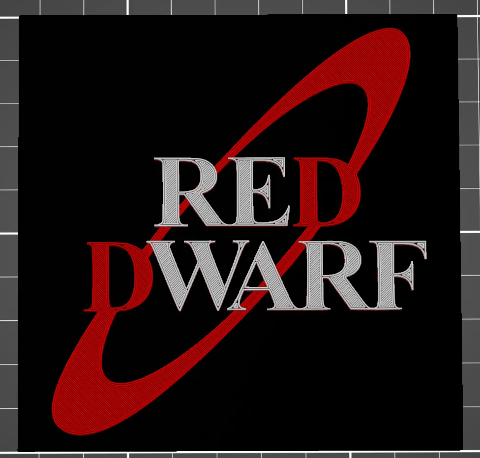 Đế lót ly biểu tượng Red Dwarf với thiết kế 3 cấp độ màu