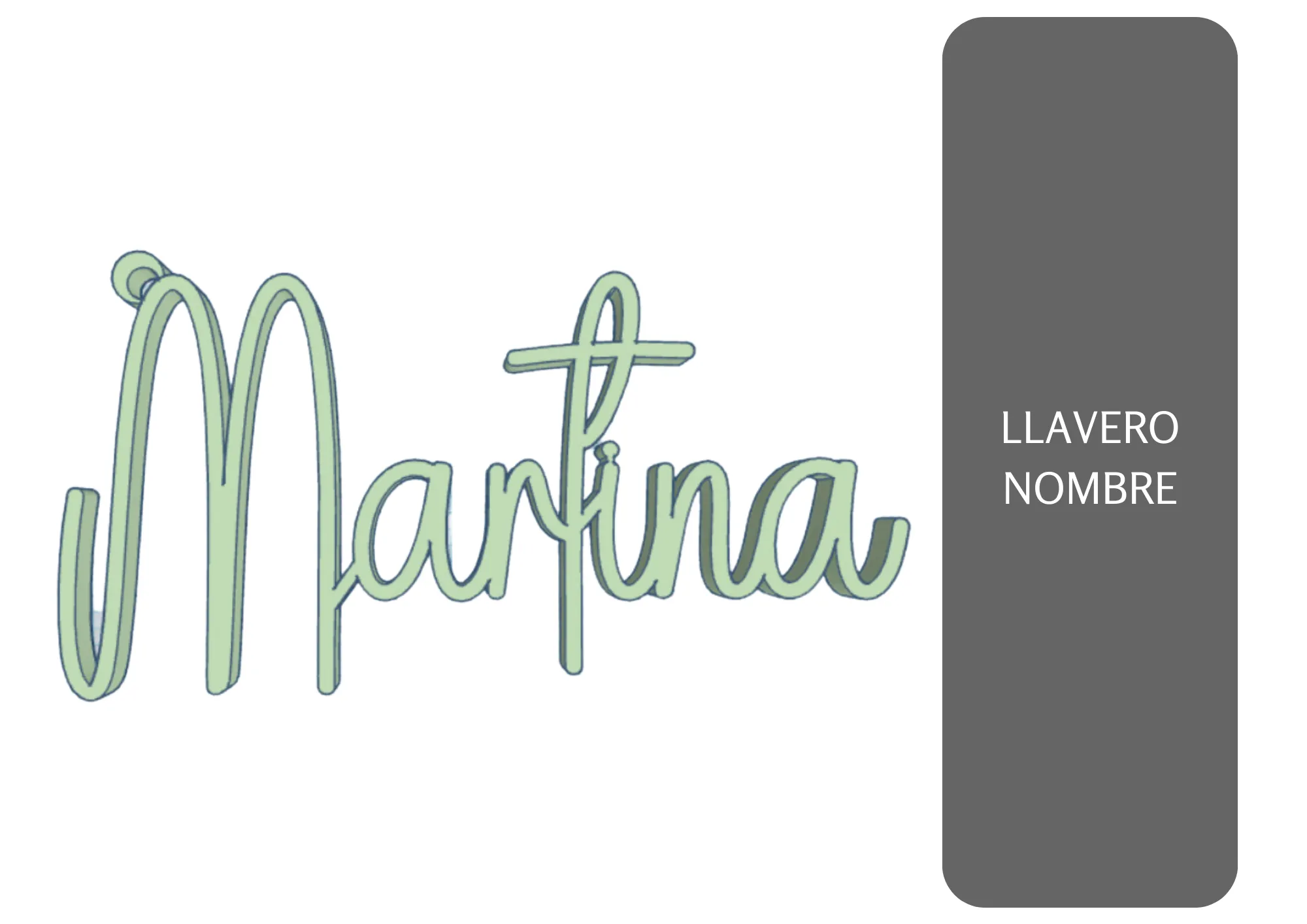 Llavero tên cá nhân phong cách độc đáo