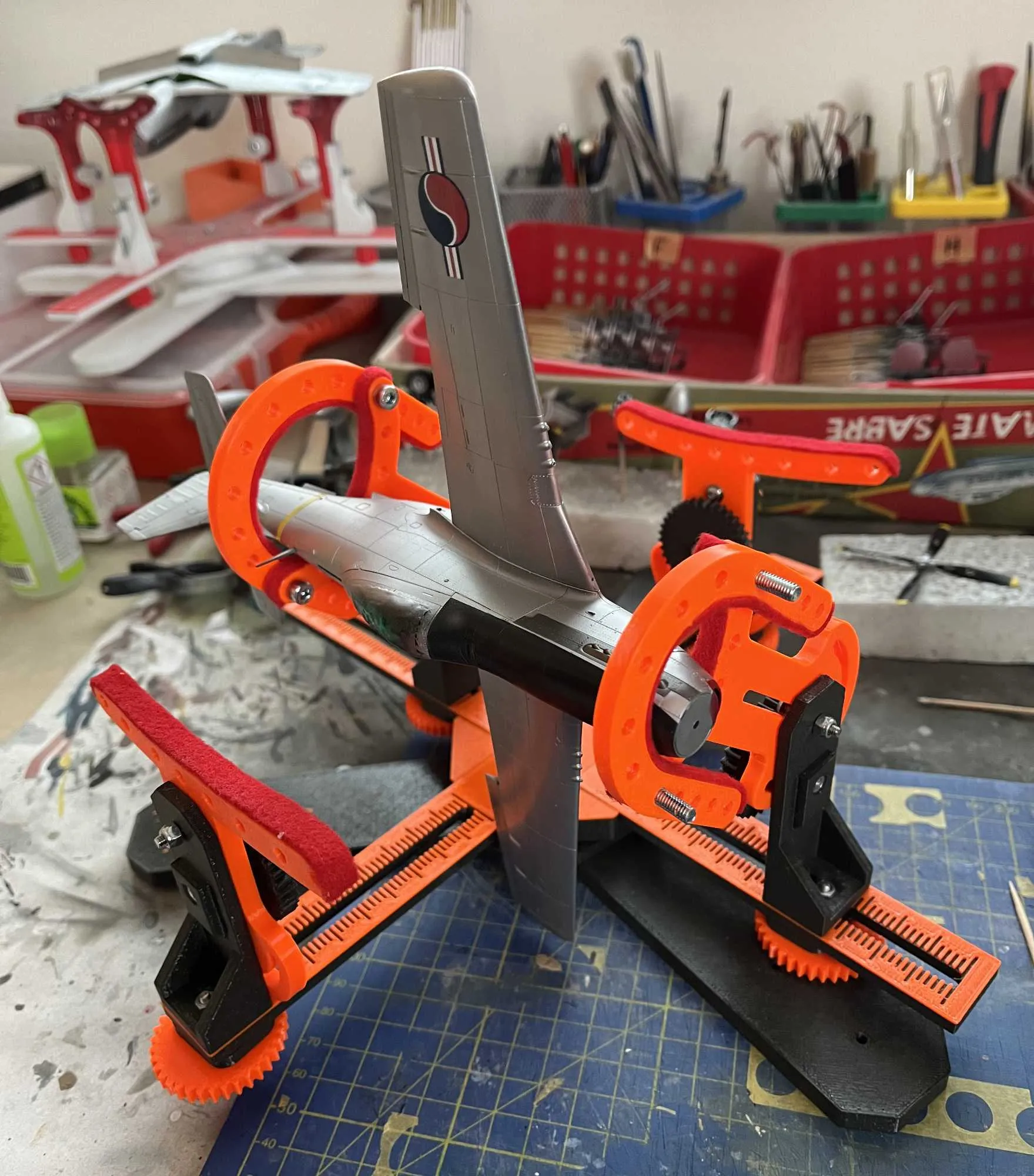 Giá đỡ sơn mô hình cho mô hình tỉ lệ 1/48 và 1/32 v2