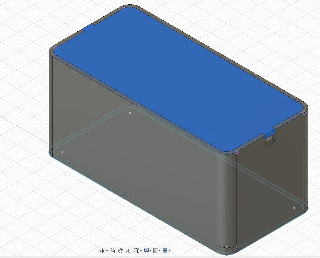 Hộp đựng PCB kích thước 25x55x25 mm với lỗ cáp