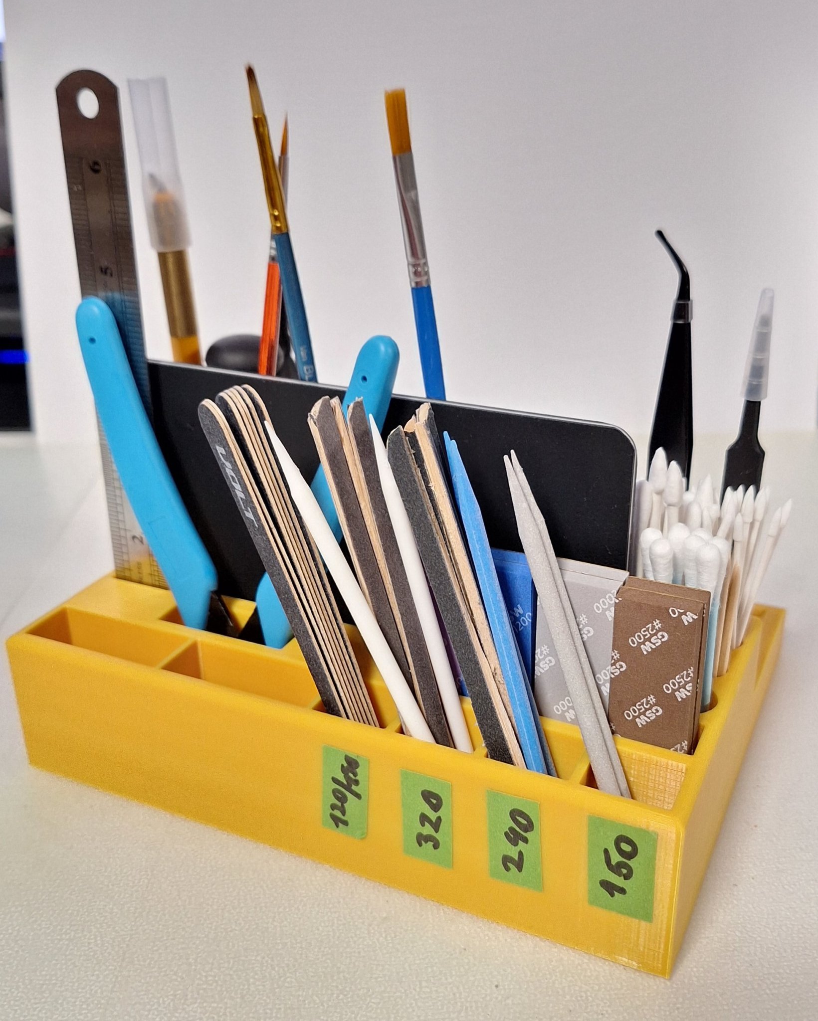 Bộ dụng cụ làm việc cho mô hình nhựa: cắt, dán, chà nhám, d...