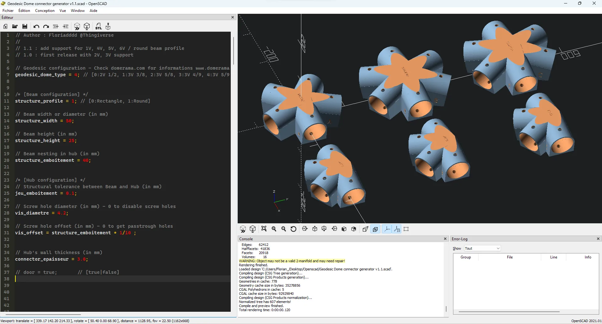 Kết nối 1V 2V 3V 4V 5V 6V cho mái vòm địa lý với tùy chỉnh