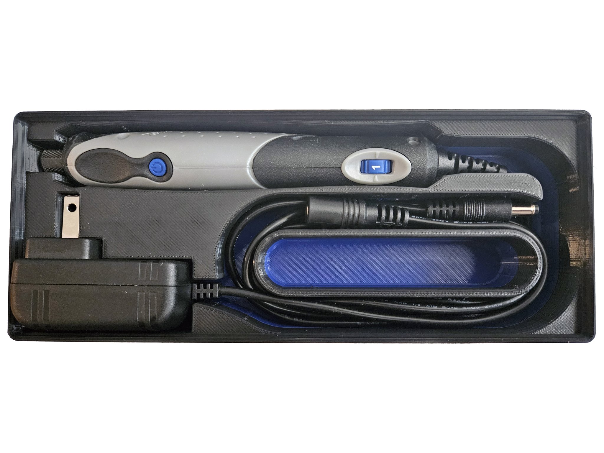 Giá đỡ Gridfinity cho Dremel 2050 (Stylo+) và phích cắm Mỹ