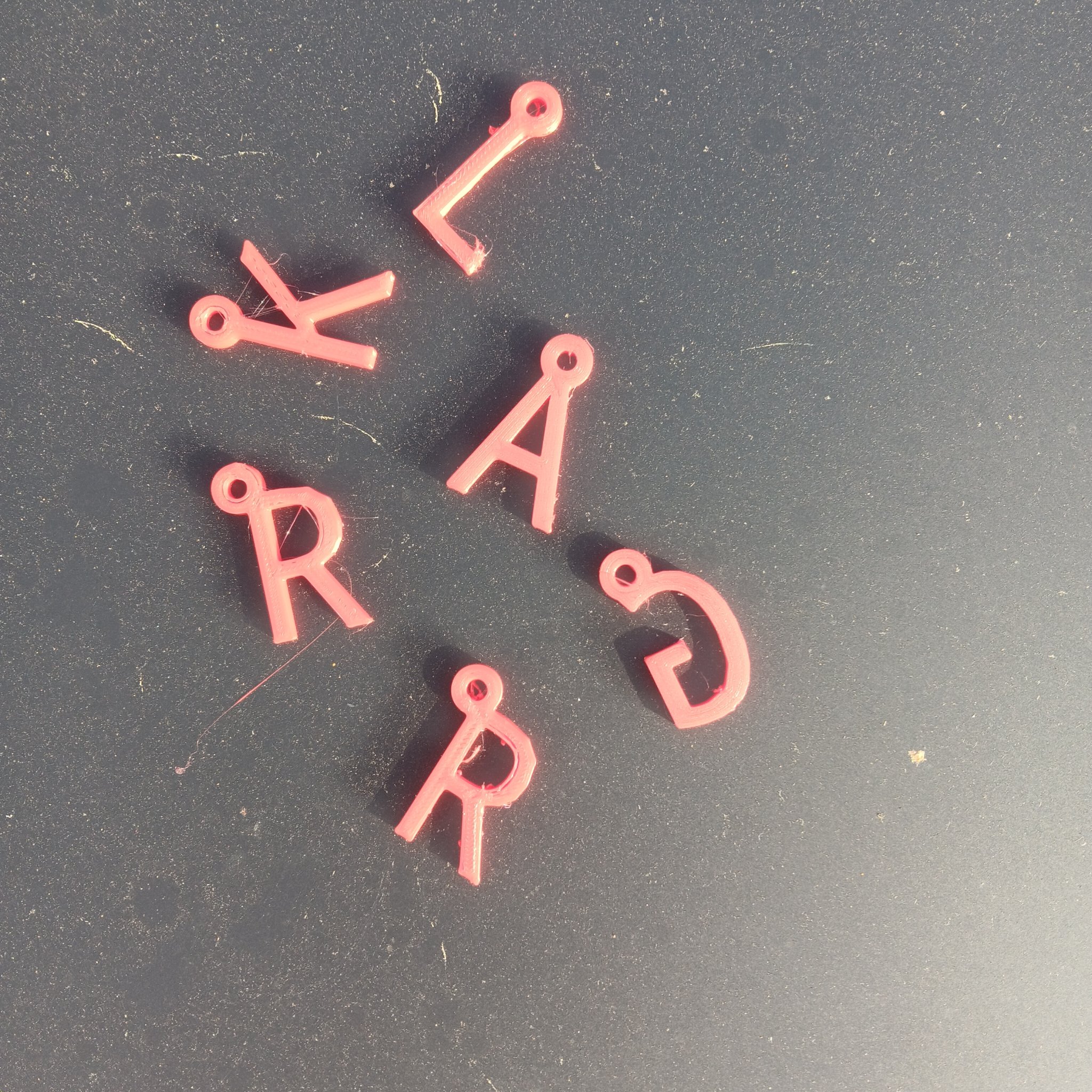 Chữ cái cho móc khóa