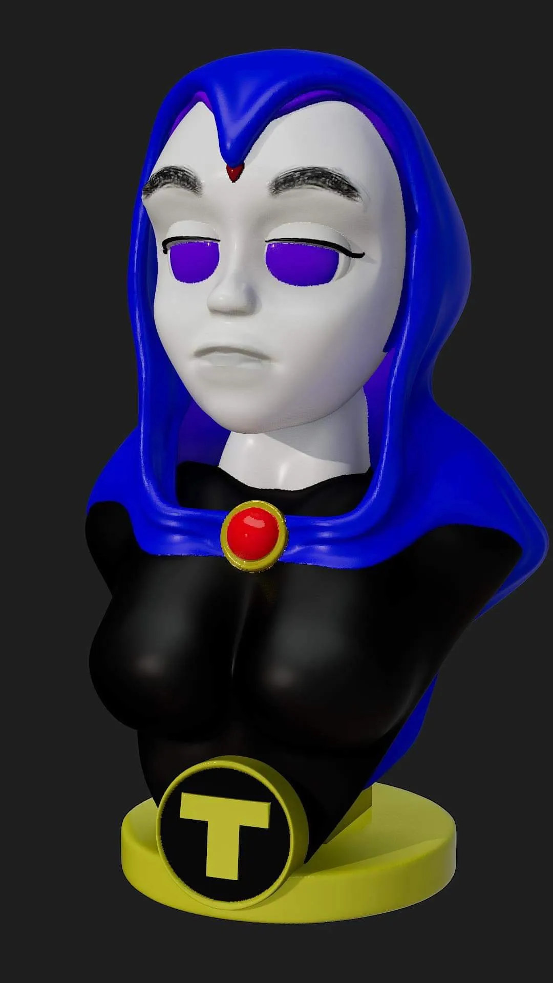 Tượng bán thân Raven trong Teen Titans