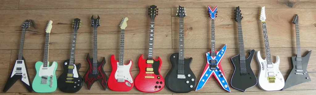 Mô hình guitar mini Dean Rebel phong cách heavy metal