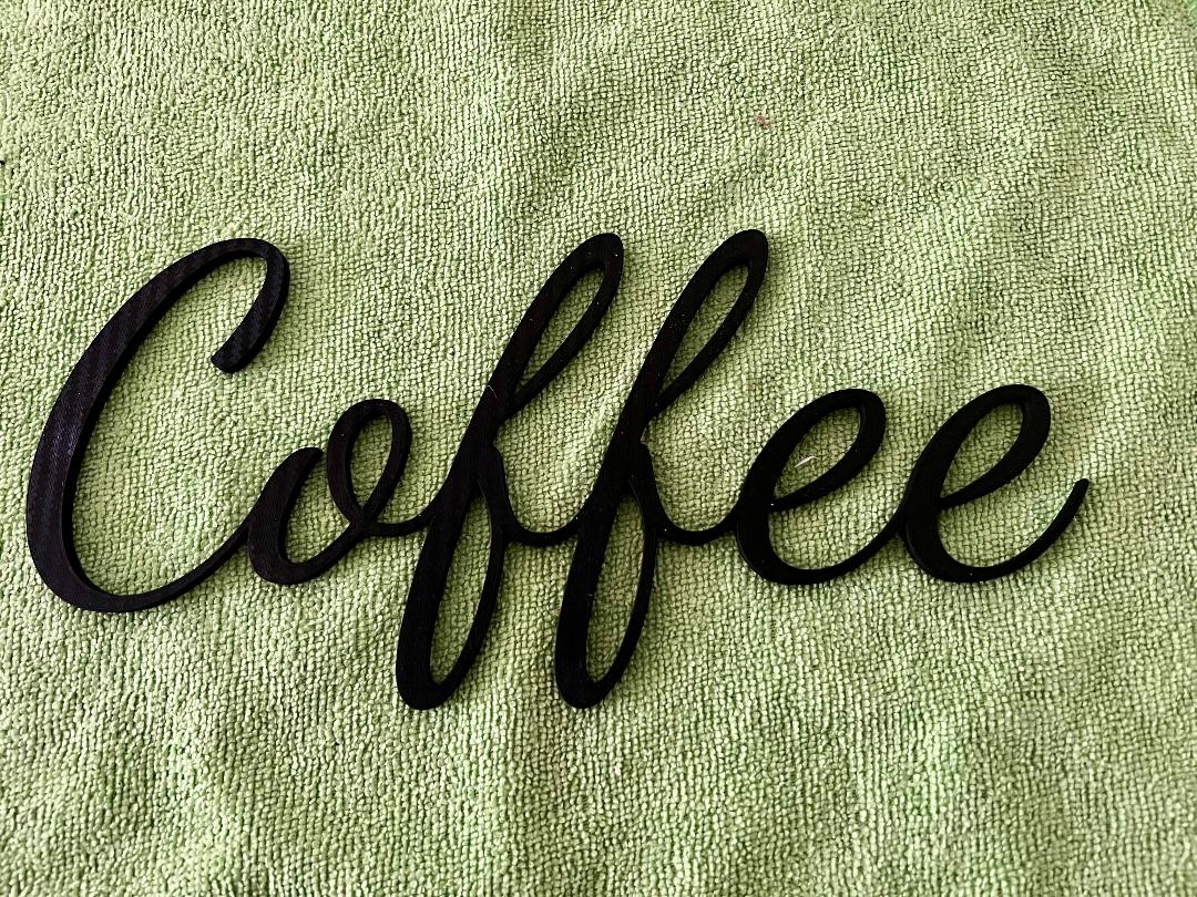 Chữ viết Coffee để trang trí tủ lạnh