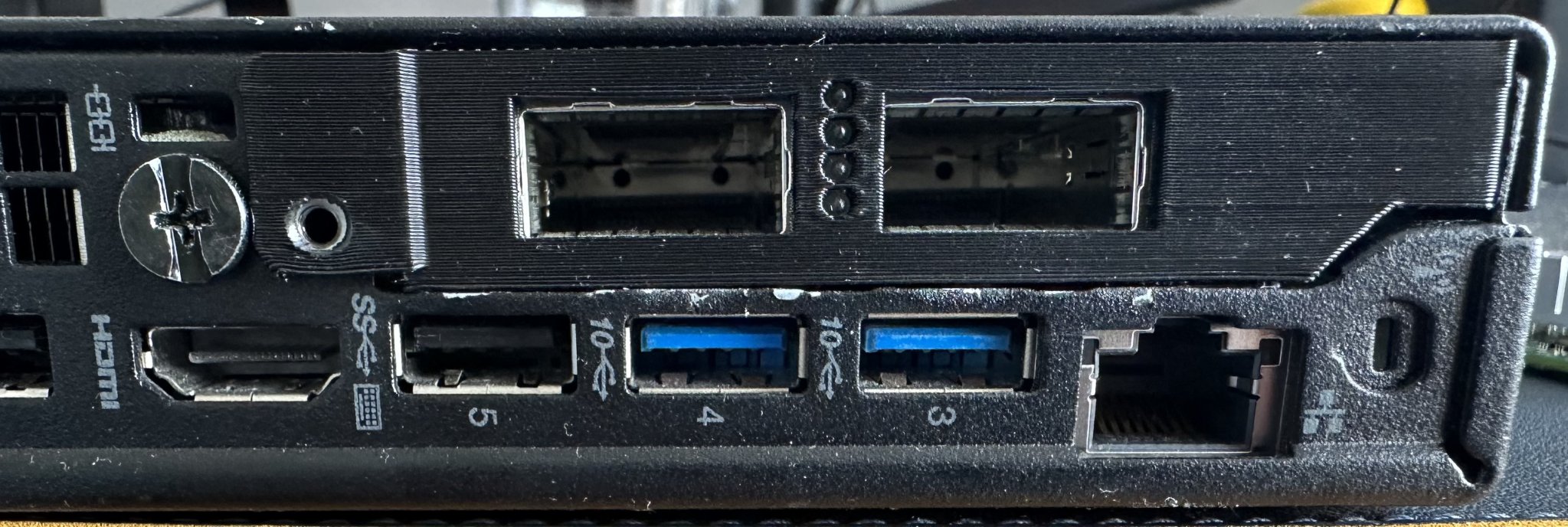 Bảng điều khiển sau cho card mạng Mellanox Connectx-3 Dual Infiniband