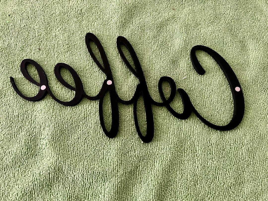 Chữ viết Coffee để trang trí tủ lạnh