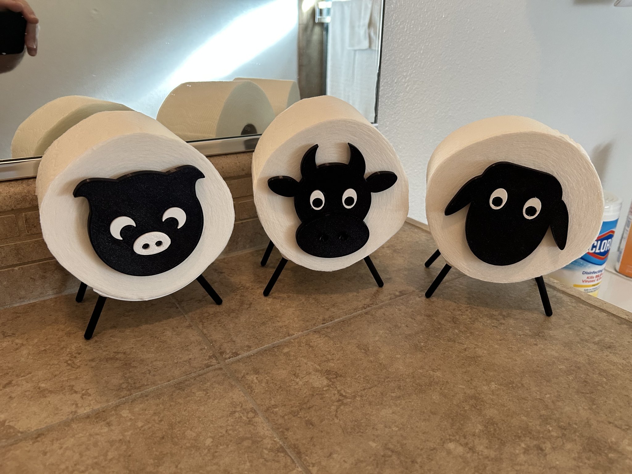 Cuộn giấy vệ sinh hình heo in dễ dàng