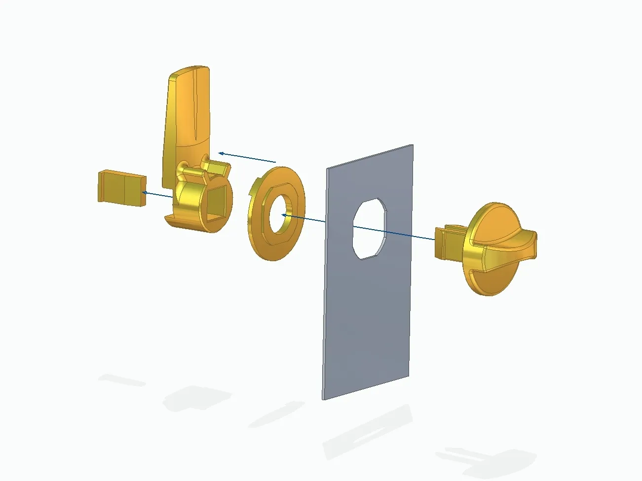 Thay thế thiết bị khóa cho cửa chặn phân phối nhiệt