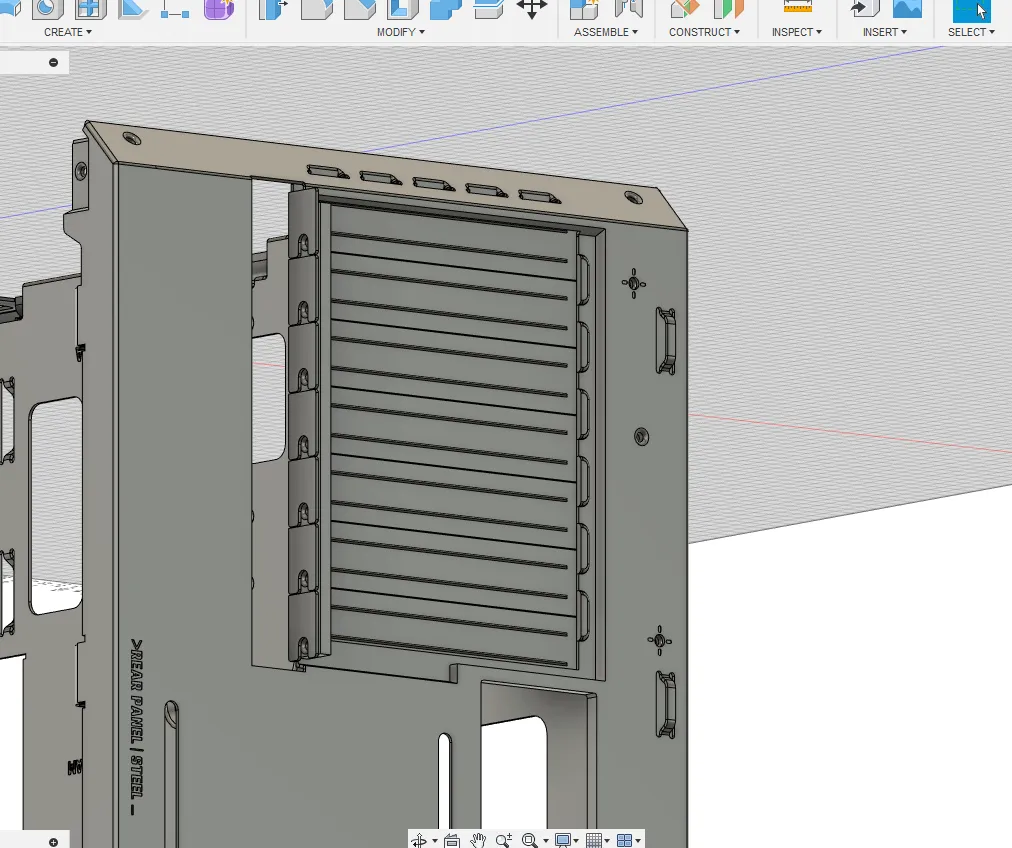 Nắp khe PCI Qube 500 giữ bụi và duy trì luồng khí