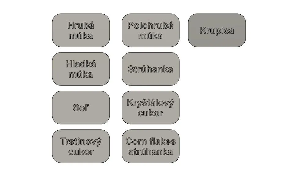 Tên nhãn dán cho hộp đựng gia vị và thực phẩm