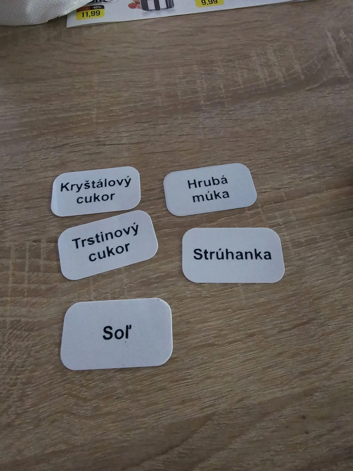 Tên nhãn dán cho hộp đựng gia vị và thực phẩm