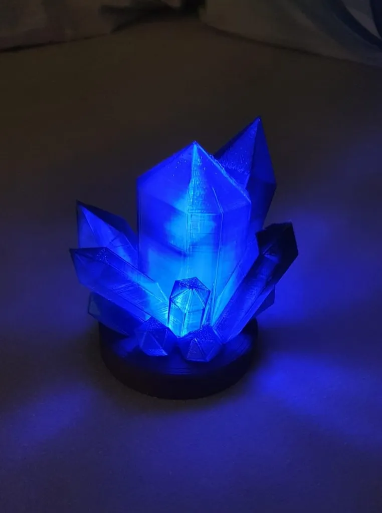 Đèn LED pha lê có pin CR2032 và công tắc tích hợp