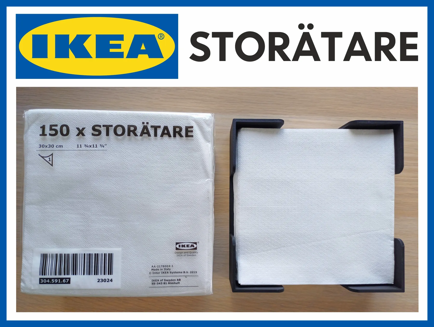 Giá đỡ khăn ăn 15x15 cm cho Ikea Storatare
