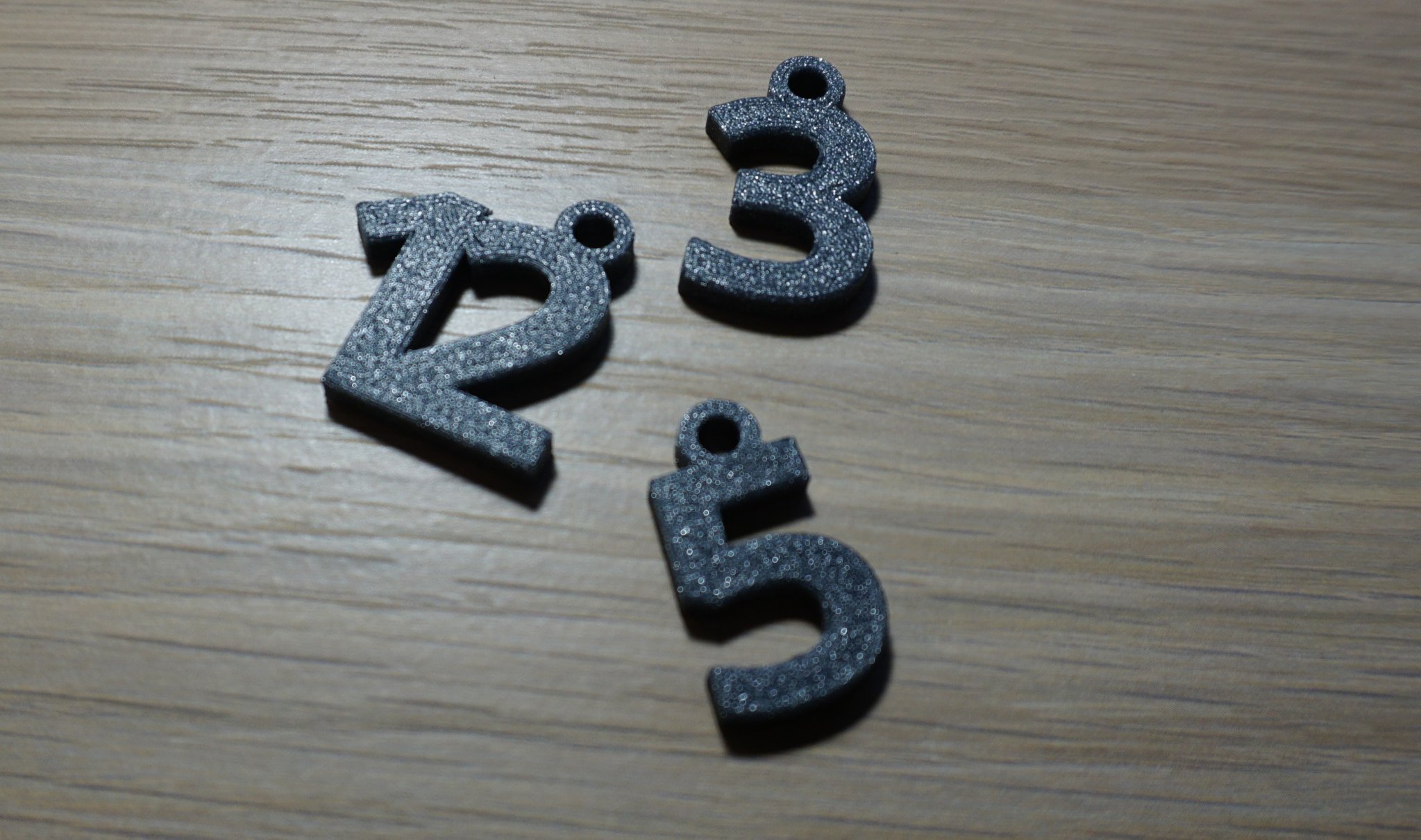 Móc khóa số từ 1-30, dày 4mm