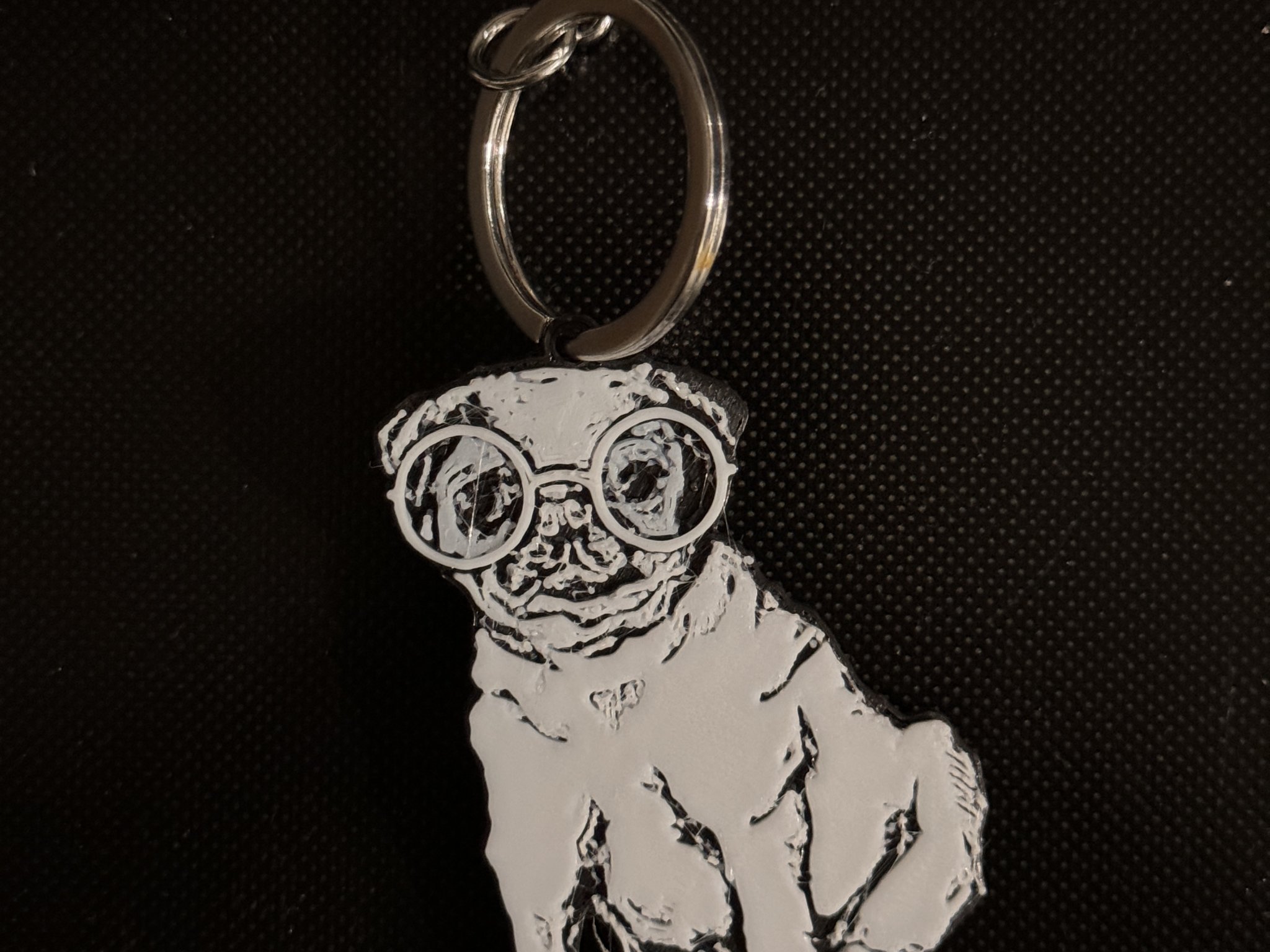 Móc khóa hình chó Pug dành cho người yêu thú cưng