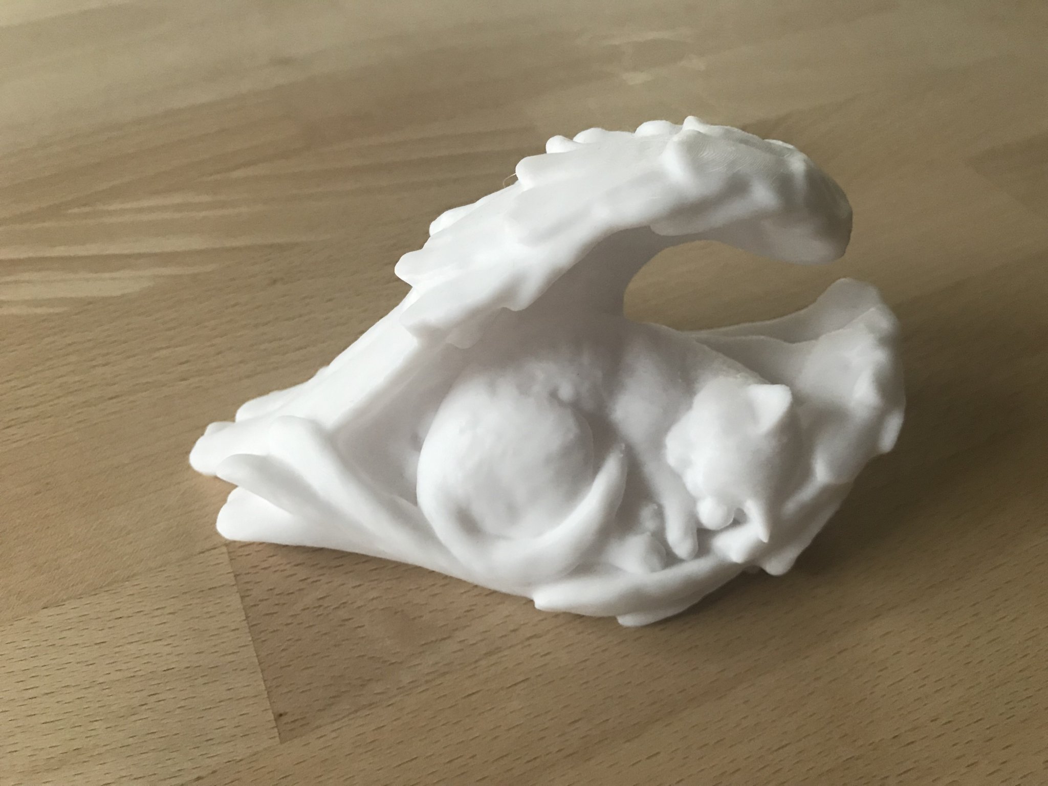 Mô hình mèo ngủ với đôi cánh thiên thần