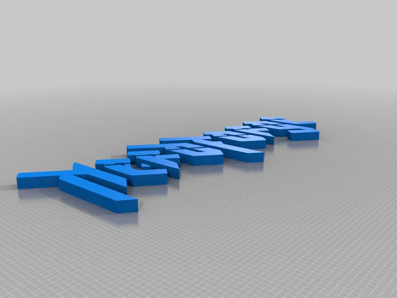 Biểu tượng và chữ cái NerdForge trong mô hình 3D