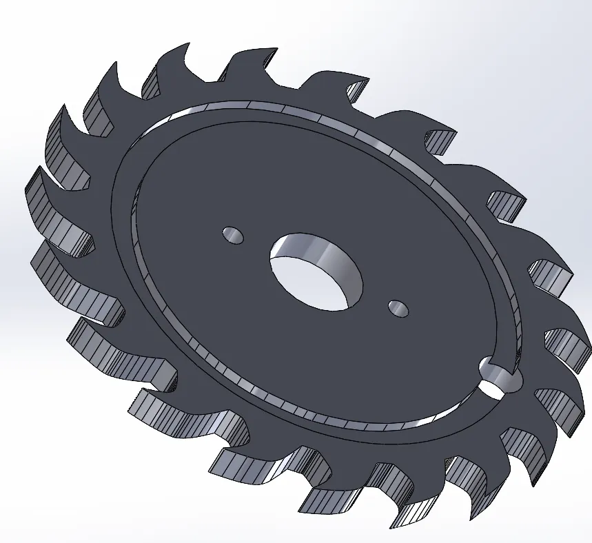 Móc khóa hình lưỡi cưa nhỏ 5 cm cho máy in 3D