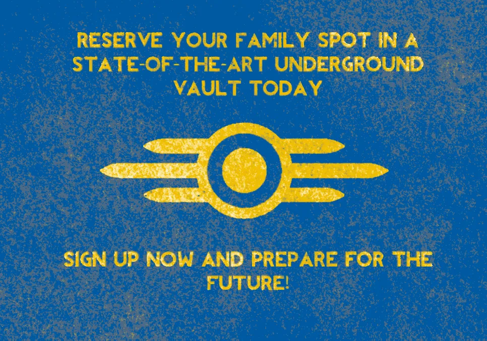 Quảng cáo Vault cũ - Fallout (Hueforge)