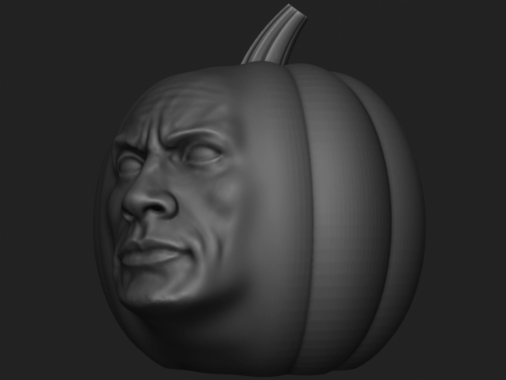 Quả bí ngô Rompkin phong cách Dwayne Johnson