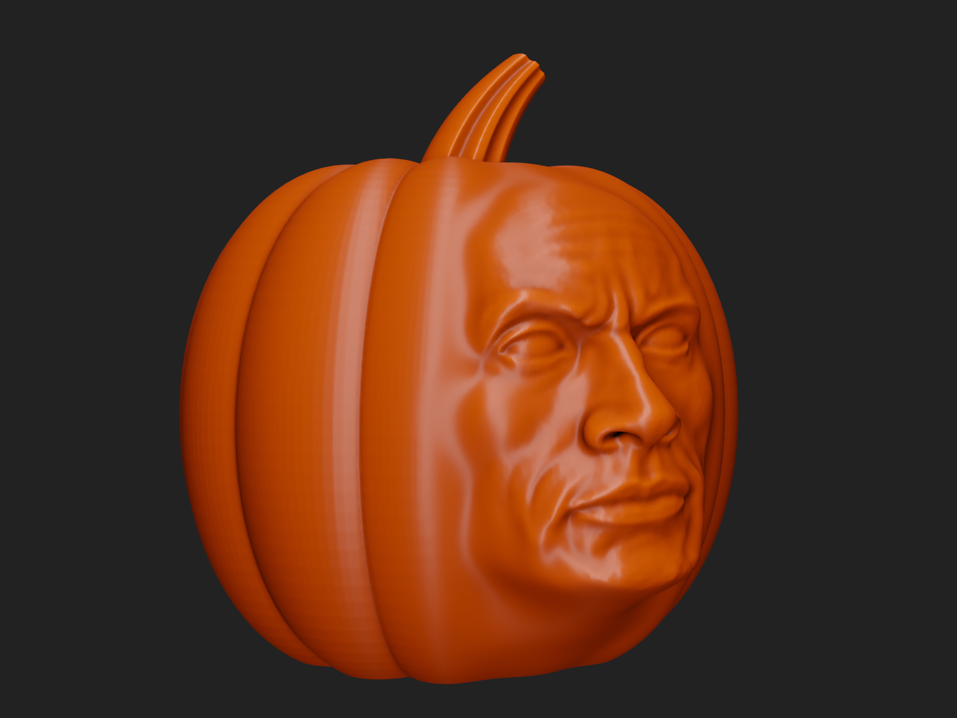 Quả bí ngô Rompkin phong cách Dwayne Johnson