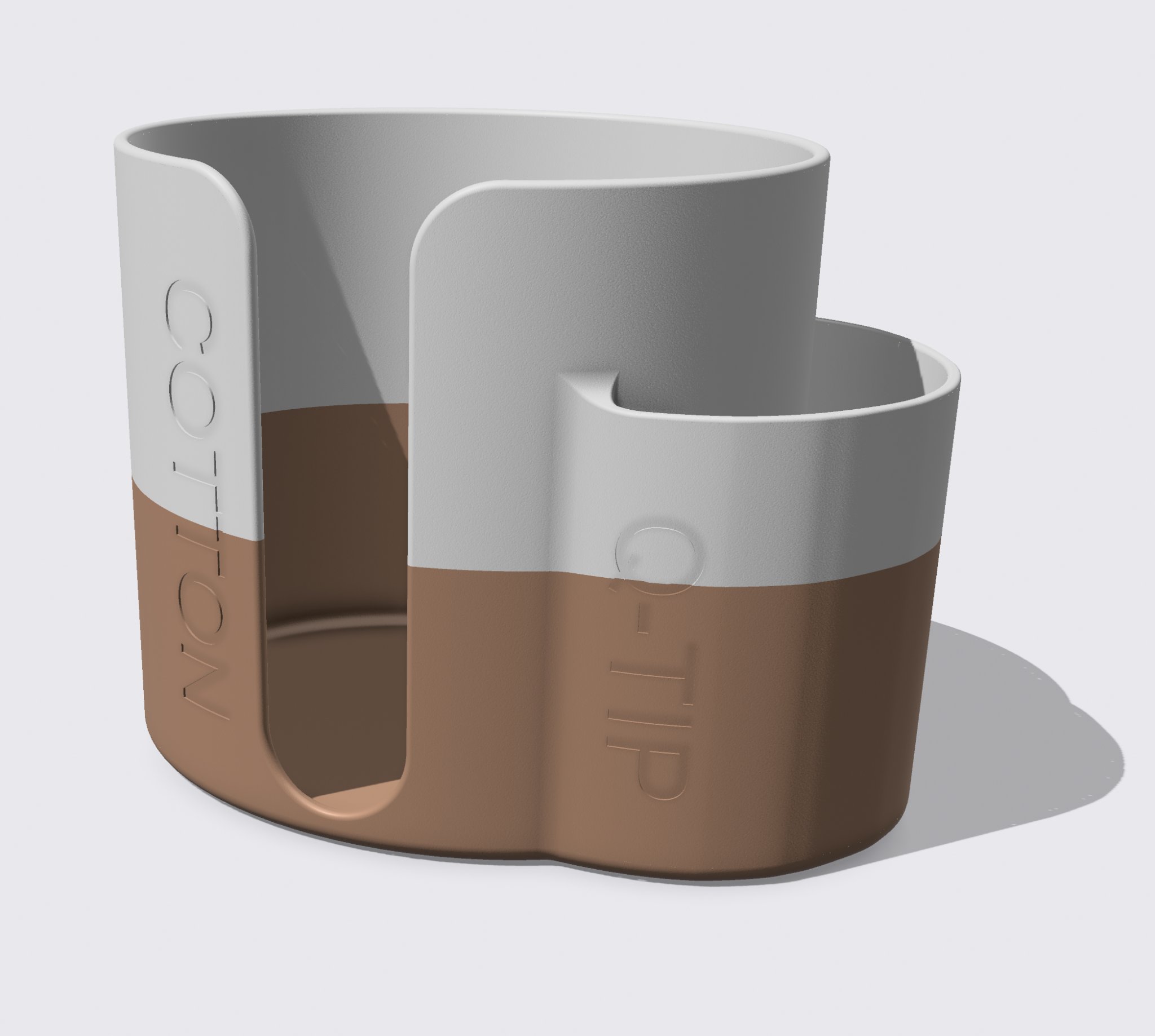 Giá đỡ bông và tăm bông hình oval cho phòng tắm