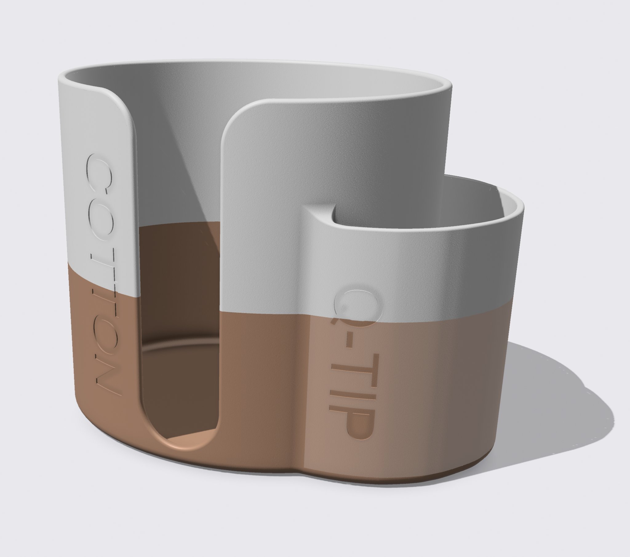 Giá đỡ bông và tăm bông hình oval cho phòng tắm