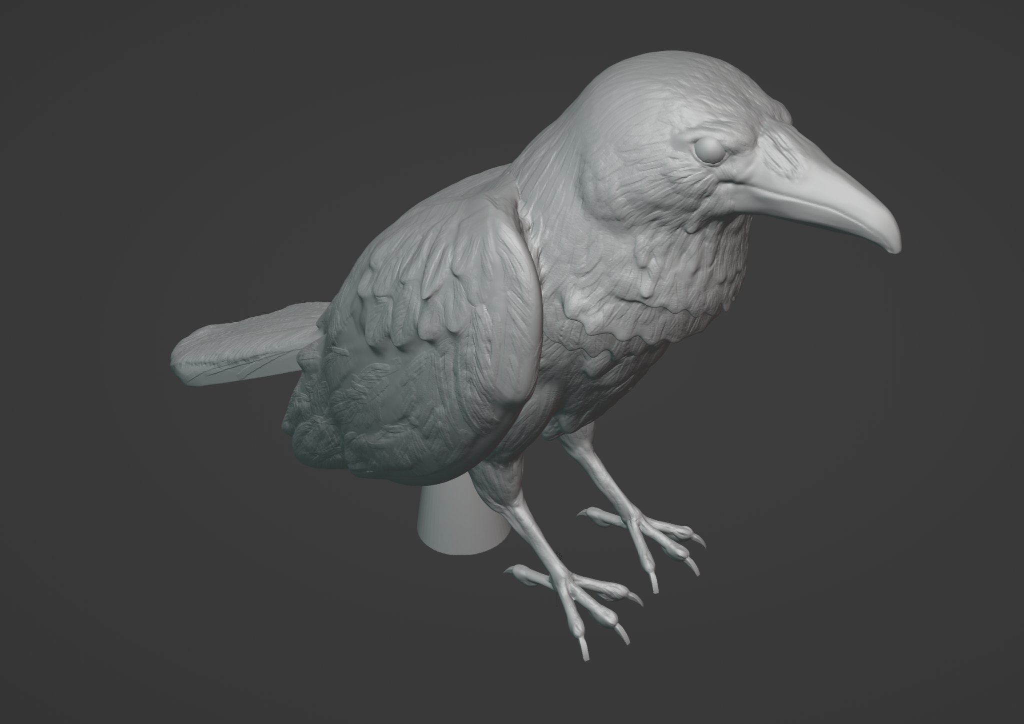 Đỉnh cây thông và đồ trang trí hình quạ