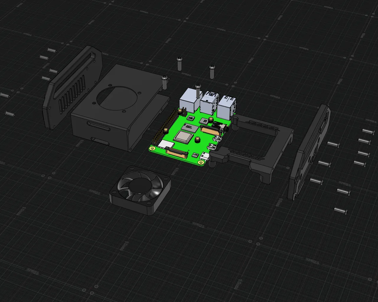 Vỏ máy Raspberry Pi 4 phiên bản V2 dạng mô-đun