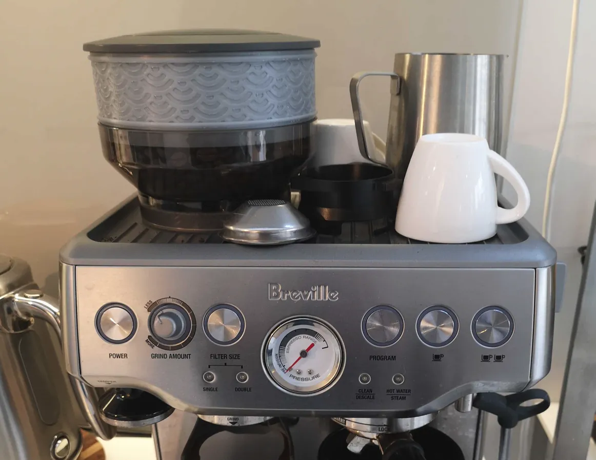 Mở rộng khoang chứa hạt cà phê cho máy pha Breville